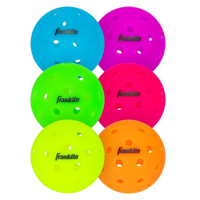 Franklin X-40 Pickleballs - Limited Edition Multi-Color 6 Pack