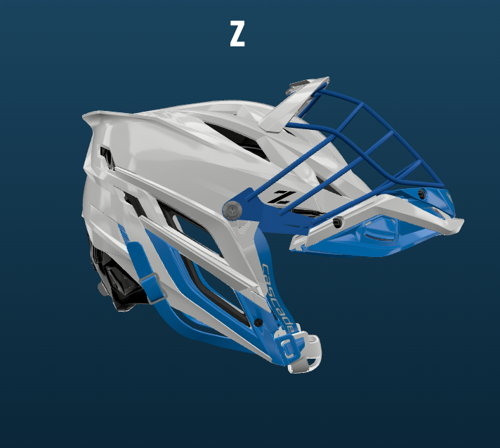 Cascade Z Lacrosse Helmet White/Royal Mask