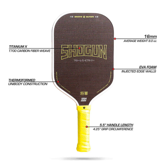 Bread and Butter 16mm Shogun Pickleball Paddle