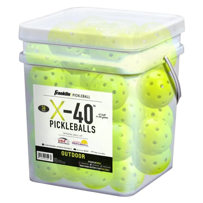 Franklin X-40 Outdoor Pickleballs - 36pc. Ball Bucket